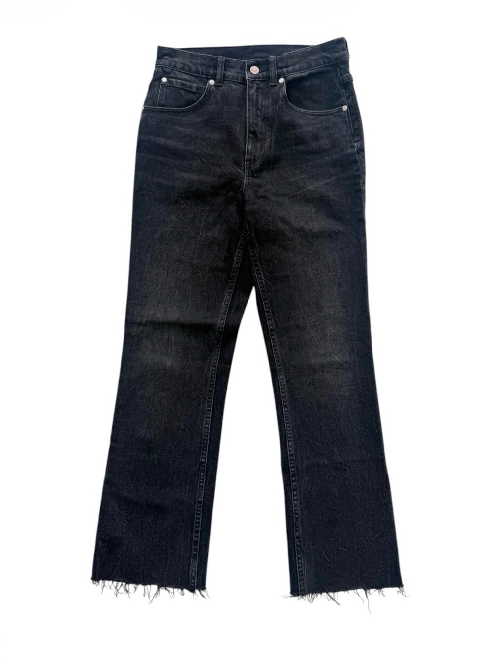Rebecca Taylor La Vie Straight Legged Faded Black Jeans Size 27